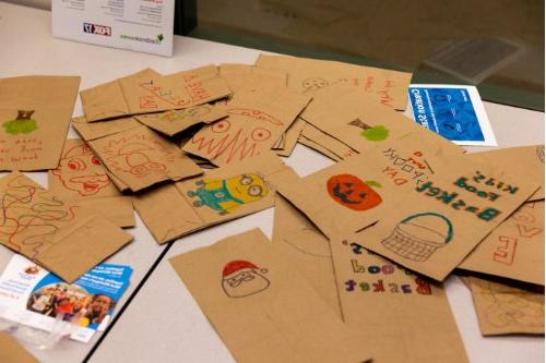 Decorated paper bags for kids